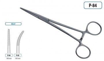 HEMOSTATIC FORCEPS KELLY STRAIGHT 140MM