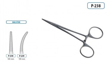HEMOSTATIC FORCEPS HALSTED STRAIGHT 180MM