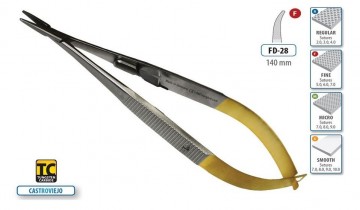 FORCEPS NEEDLE HOLDER CASTROVIEJO CURVED 140MM