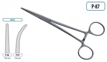 HEMOSTATIC FORCEPS CRILE CURVED 160MM