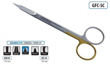 SCISSORS GOLDMAN FOX CURVED 115MM
