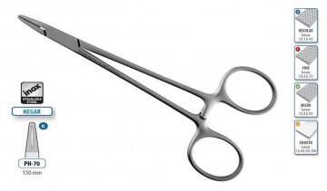 FORCEPS NEEDLE HOLDER HEGAR 160MM